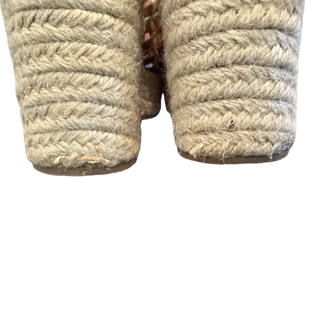 Dolce Vita Pru Mule Espadrille Brown Woven Suede Slip-On Wedges